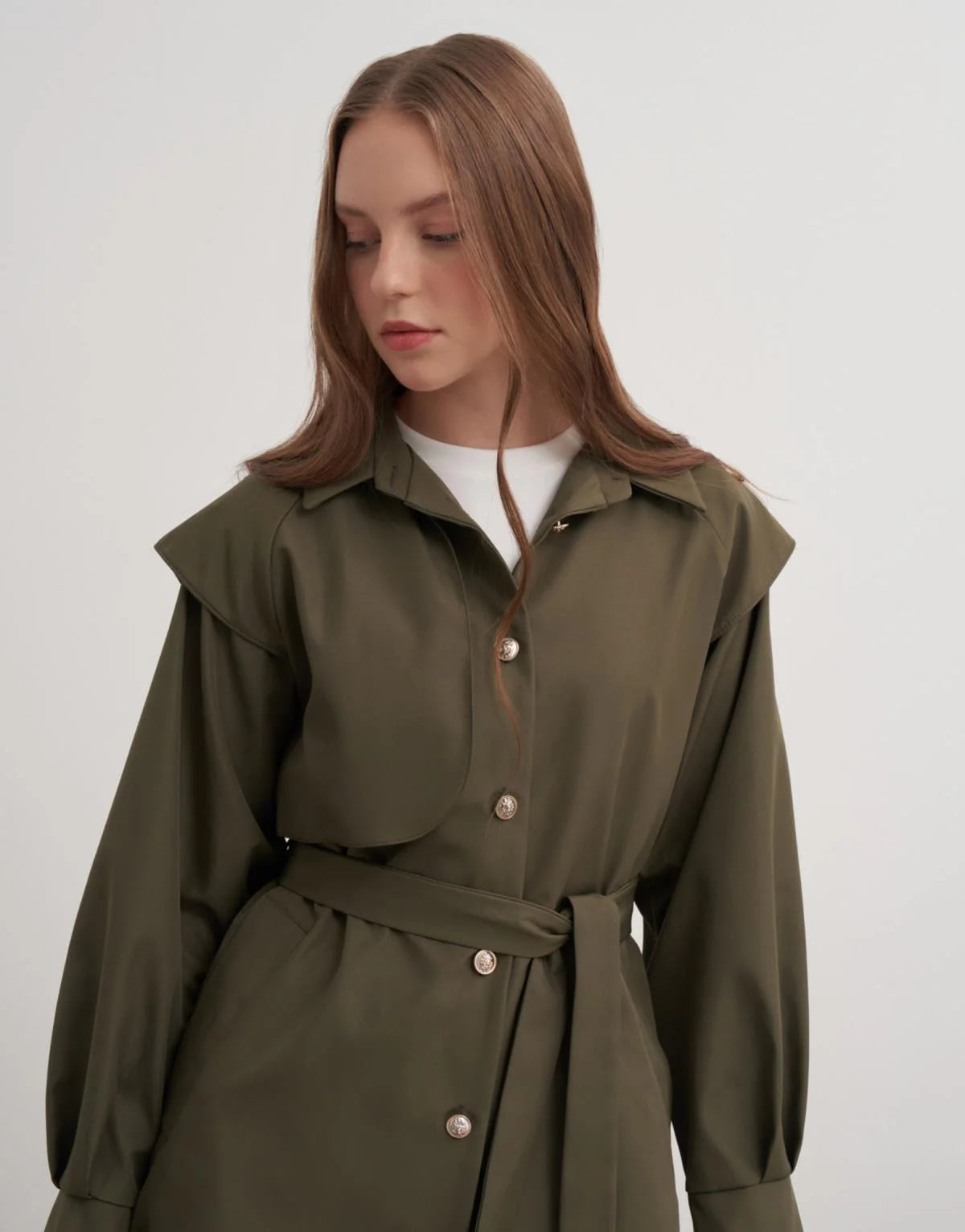 Gömlek Trenç Haki Yeşil