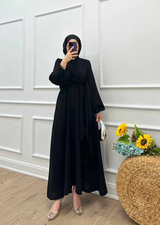 Nova Tesettür Elbise Siyah