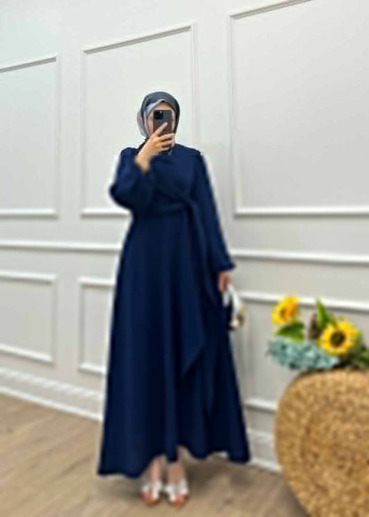 Nova Tesettür Elbise Lacivert