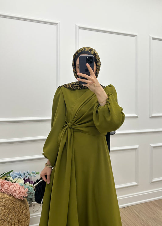 Nova Elbise - Yağ Yeşili