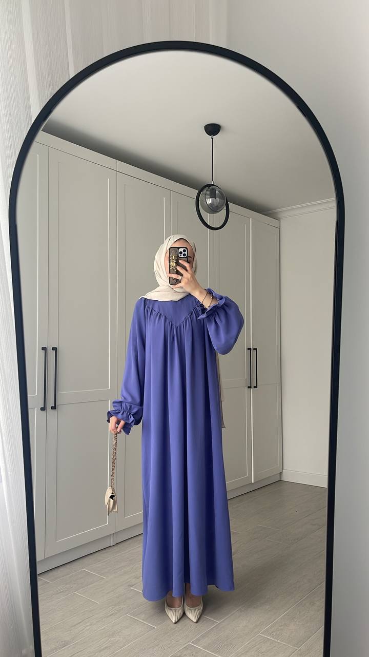 Kuşaklı Elbise Lila