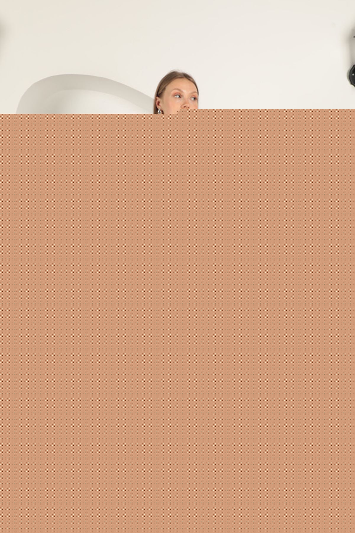 Çizgili Bağlama Detaylı Elbise-Siyah