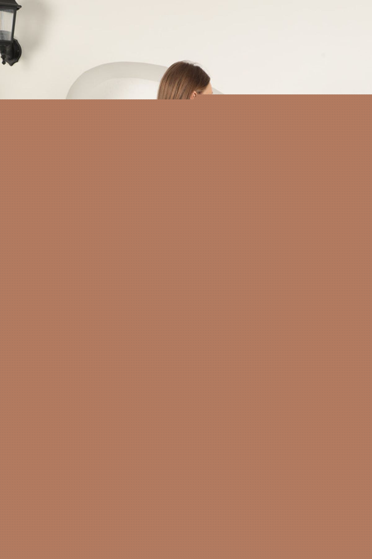 Çizgili Bağlama Detaylı Elbise-Siyah